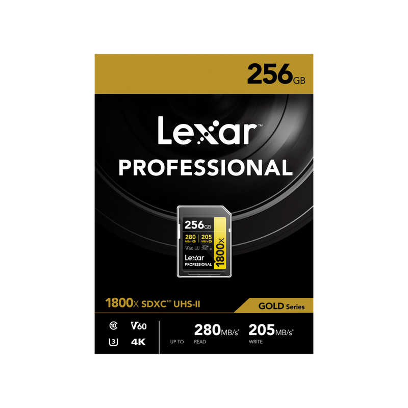 LEXAR LEXAR Lexar SDXCカード 256GB 1800x UHS-II GOLD U3 V60 ［Class10 /256GB］ LSD1800256G-B1NNJ LSD1800256G-B1NNJ