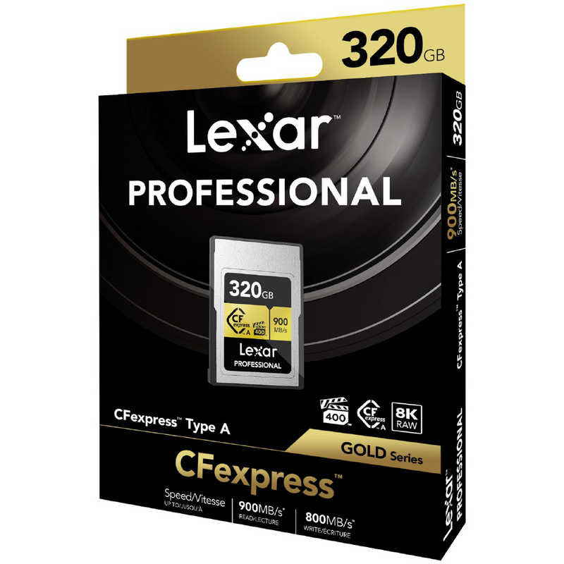 LEXAR LEXAR CFexpressカード TypeA GOLD (320GB) LCAGOLD320G-RNENJ LCAGOLD320G-RNENJ