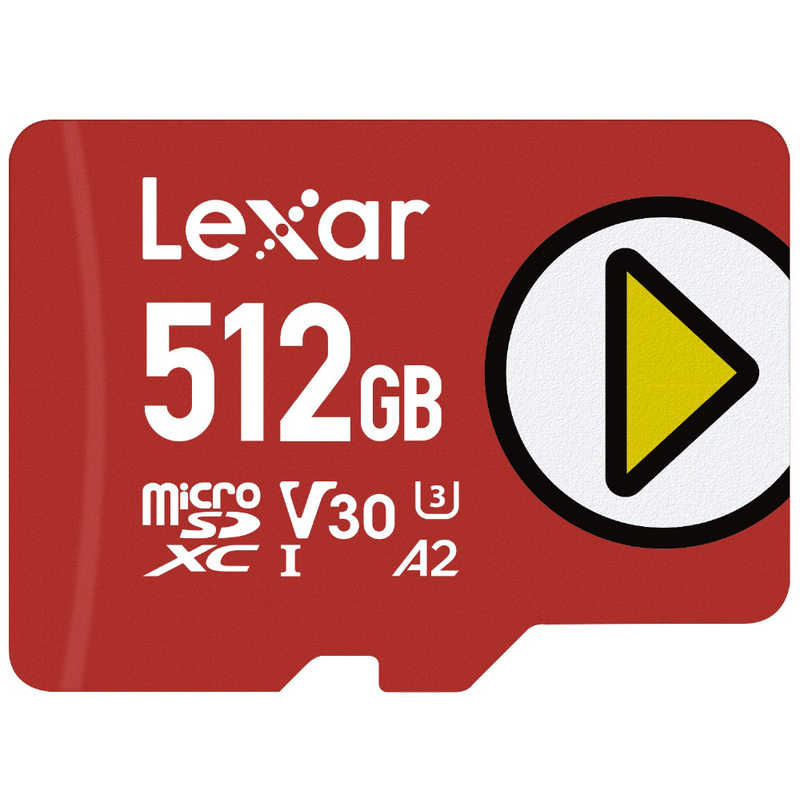 LEXAR LEXAR PLAY microSDXCカード 512GB UHS-I U3 V30 A2 ［Class10 /512GB］ LMSPLAY512G-B1NNJ LMSPLAY512G-B1NNJ