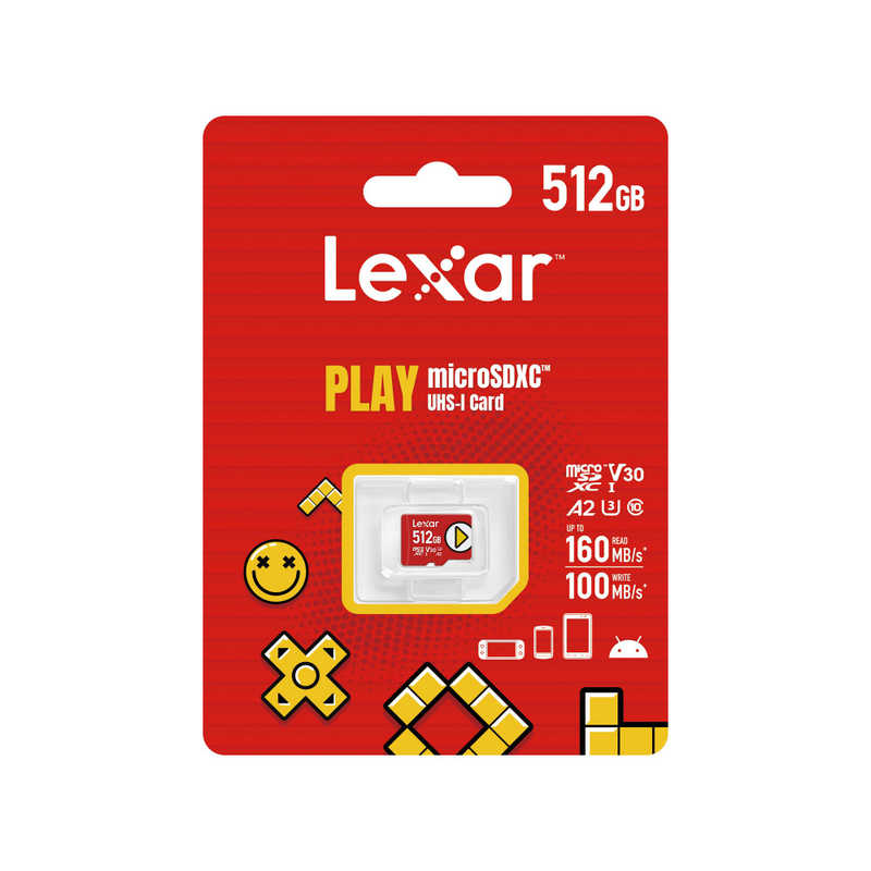 LEXAR LEXAR PLAY microSDXCカード 512GB UHS-I U3 V30 A2 ［Class10 /512GB］ LMSPLAY512G-B1NNJ LMSPLAY512G-B1NNJ