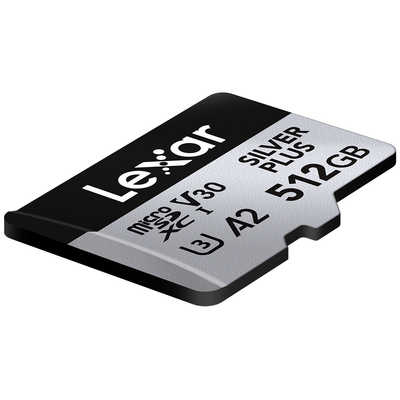 LEXAR microSDXCカード 512GB Professional SILVER PLUSシリーズ V30 