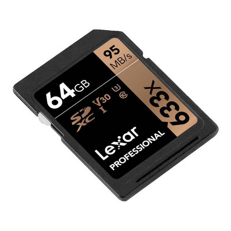 LEXAR LEXAR Lexar Professional 633x SDXC UHS-I カード U3 V30 64GB LSD64GCBJP633 LSD64GCBJP633