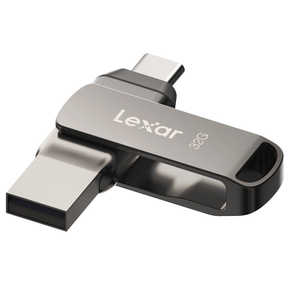 LEXAR Lexar JumpDrive D400 32GB 金属筐体 シルバー USB3.2(Gen1) Type-C/Type-A両対応 回転式USBフラッシュメモリ LJDD400032G-BNQNJ
