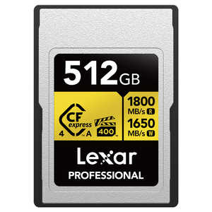 LEXAR Lexar Professional GOLD CFexpress 4.0 Type A �J�[�h �m512GB / CFexpress Type A�n LCAEXG4512G-RNENJ