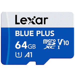 LEXAR Lexar microSDXC�J�[�h BLUE PLUS�V���[�Y V10 UHS-I U1 A1 �m64GB�n LMSBLPL064G-BNANJ