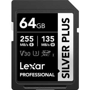 LEXAR SDXC�J�[�h Professional SILVER PLUS�V���[�Y V30 UHS-I U3 �Ǐo���x �ő�255MB/s �m64GB�n LSDSIPL064G-BNNPJ