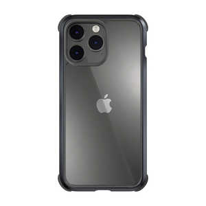 MAGEASY iPhone 14 Pro Max 耐衝撃MIL規格薄型クリアケース メタルブラック ME-INGCSPTOD-MB