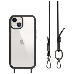 MAGEASY iPhone 15 耐衝撃 ケース ROAM＋ スマホショルダーストラップ付 ブラック ME_IONCSPTRP_BK
