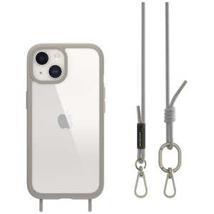 MAGEASY iPhone 15 耐衝撃 ケース ROAM＋ スマホショルダーストラップ付 グレー ME_IONCSPTRP_GY