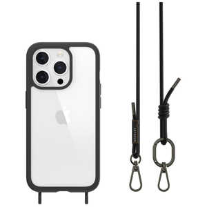 MAGEASY iPhone 15 Pro 耐衝撃 ケース ROAM＋ スマホショルダーストラップ付 ブラック ME_IOPCSPTRP_BK