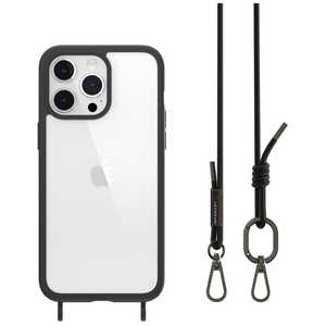 MAGEASY iPhone 15 Pro Max 耐衝撃 ケース ROAM＋ スマホショルダーストラップ付 ブラック ME_IOGCSPTRP_BK