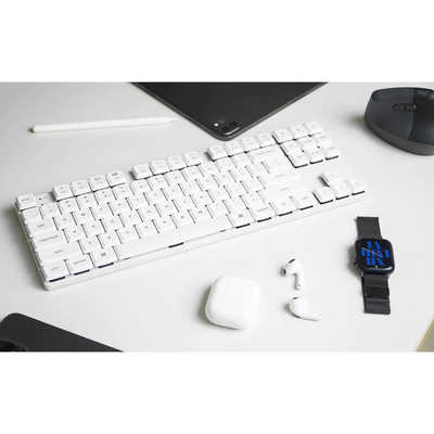 キークロン キーボード K1SE White LEDライト(赤軸・英語配列) ［有線 