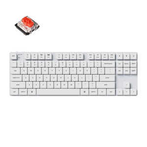 キークロン キーボード K1SE White LEDライト(赤軸・英語配列) ［有線・ワイヤレス］ K1SE-A1Z-US