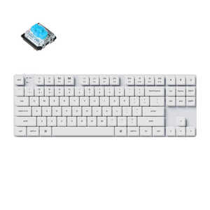 キークロン キーボード K1SE White LEDライト(青軸・英語配列) ［有線・ワイヤレス］ K1SE-A2Z-US