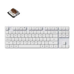 キークロン キーボード K1SE White LEDライト(茶軸・英語配列) ［有線・ワイヤレス］ K1SE-A3Z-US