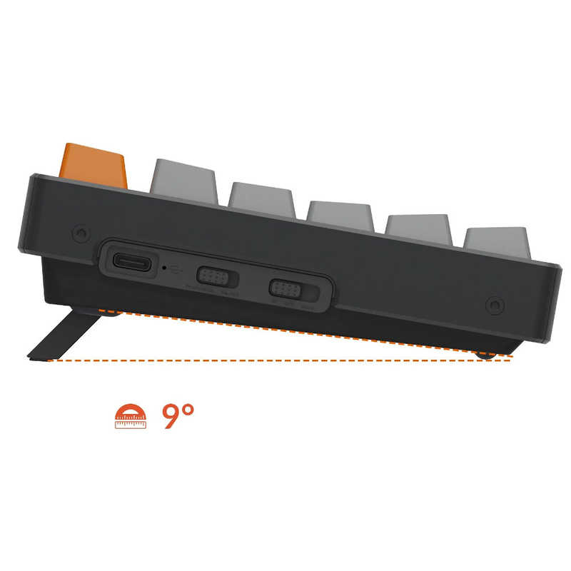 キークロン キーボード K10 RGBライト(茶軸 ホットスワップ・JIS配列) [有線・ワイヤレス /USB (TypeC