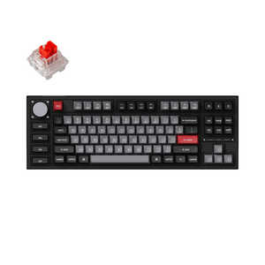 キークロン キーボード Q3 Pro RGBライト(赤軸・英語配列) ［有線・ワイヤレス /Bluetooth・USB-A＋USB-C］ カーボンブラック Q3P-M1-US