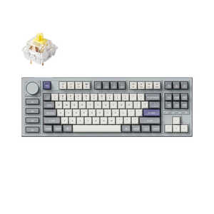 キークロン キーボード Q3 Pro RGBライト(バナナ軸・英語配列) ［有線・ワイヤレス /Bluetooth・USB-A＋USB-C］ シルバーグレー Q3P-X4-US
