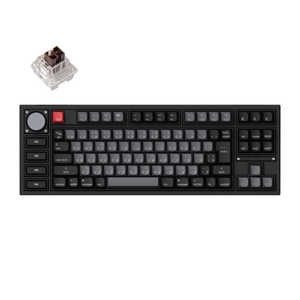 キークロン キーボード Q3 Pro RGBライト(茶軸) ［有線・ワイヤレス /Bluetooth・USB-A＋USB-C］ カーボンブラック Q3P-M3-JIS