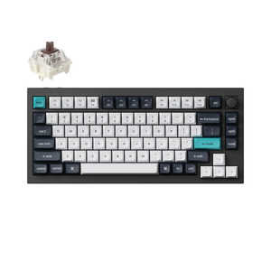 キークロン キーボード Q1 Max(茶軸・英語配列) ［有線・ワイヤレス /Bluetooth・USB-A＋USB-C］ カーボンブラック Q1M-M3-US