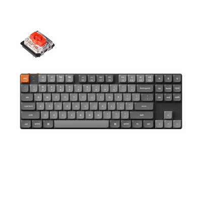 キークロン キーボード K1 Max White LED(赤軸・英語配列) ［有線 