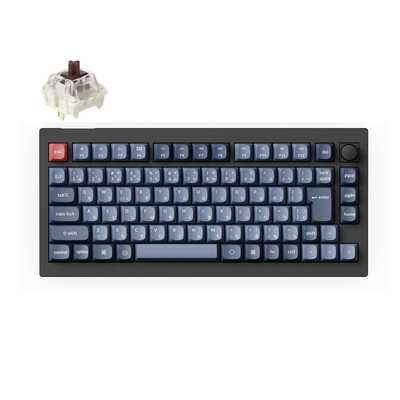 Keychron V1 Max 茶軸 メカニカルキーボード(日本語配列) キークロン キーボード V1 Max(茶軸・日本語配列) ［有線・ワイヤレス