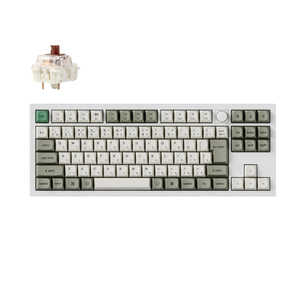キークロン キーボード Q3 Max(茶軸) ［有線・ワイヤレス /Bluetooth・USB-A＋USB-C］ シェルホワイト Q3M-P3-JIS