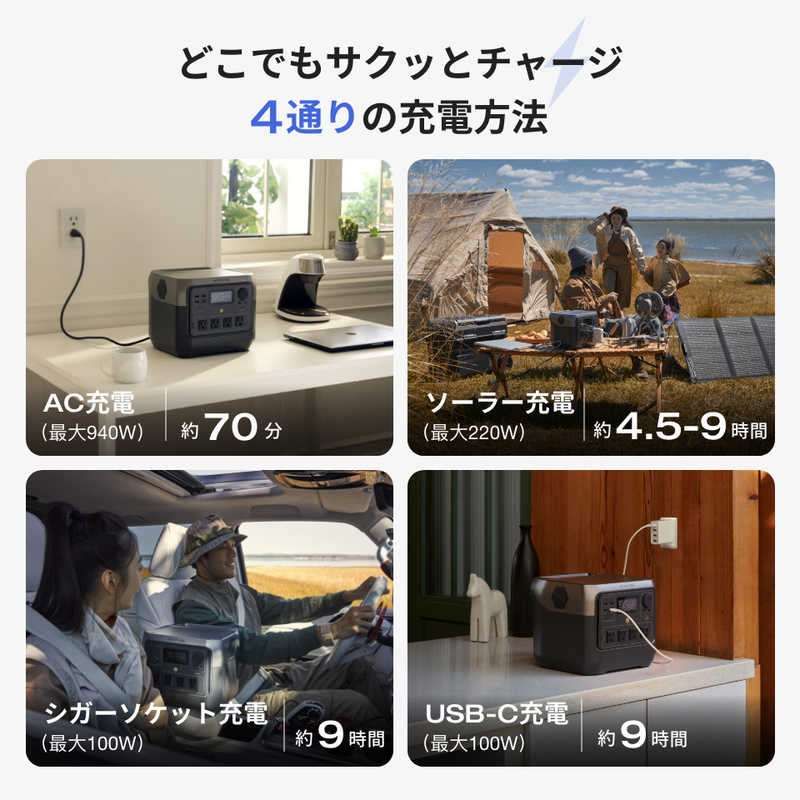 エコフロー エコフロー EcoFlow RIVER 2 Pro [768Wh /9出力 /ソーラーパネル(別売)]  ZMR620-B-JP ZMR620-B-JP