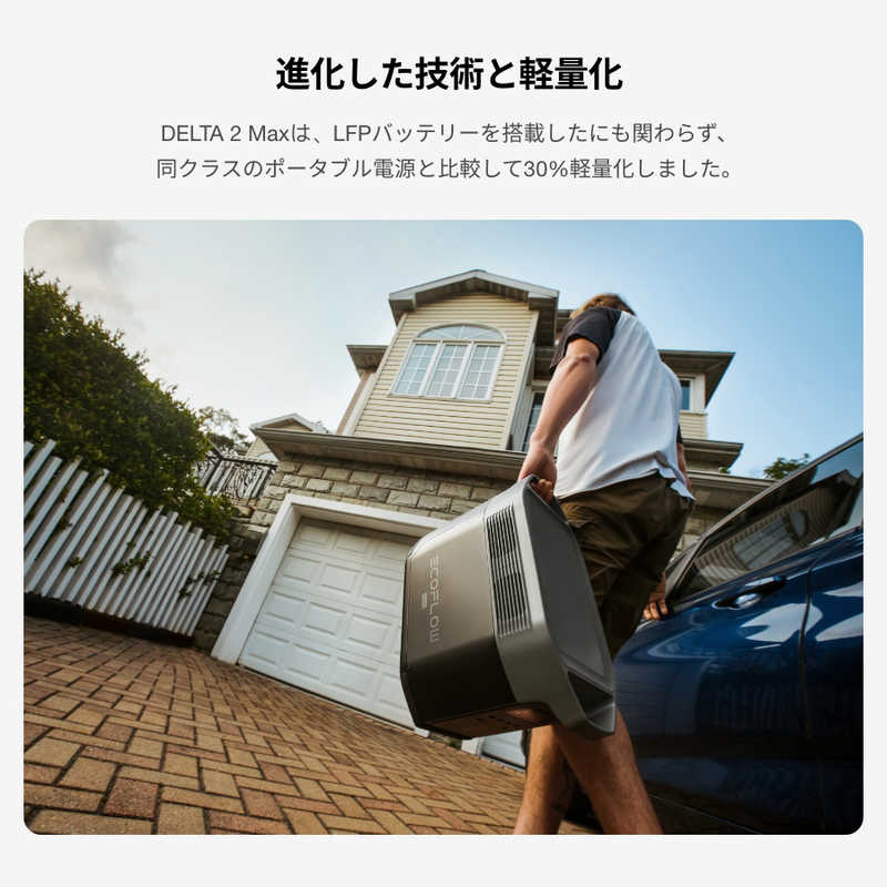 エコフロー エコフロー EcoFlow ポータブル電源 DELTA 2 Max [2048Wh /15出力 /ソーラーパネル(別売)]  EFDELTA2MAX-JP EFDELTA2MAX-JP