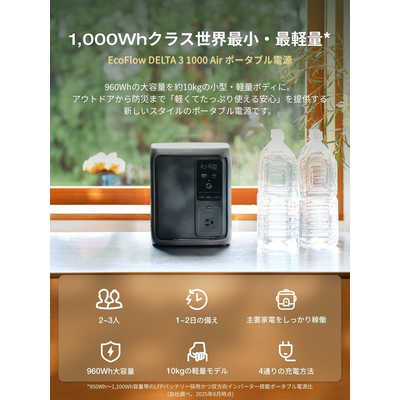 エコフロー EcoFlow DELTA 3 1000 Air EFD3AIR-JP-C の通販 - カテゴリ
