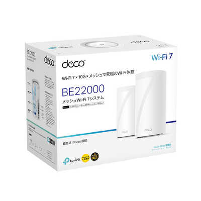 【FUKA 】BE22000 メッシュWi-Fi 7ルータ TPLINK BE22000 トライバンドメッシュWi-Fi 7ルーター DECOBE852P の