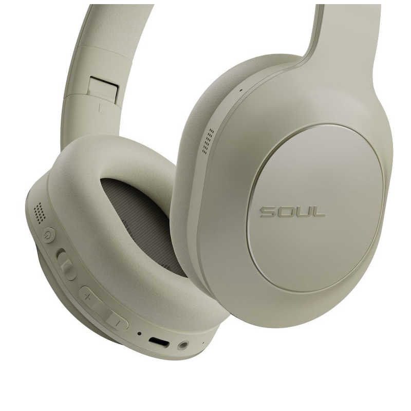 SOUL SOUL ワイヤレスヘッドホン ノイズキャンセリング対応 ベージュ Emotion Max EM-SE62-BG EM-SE62-BG