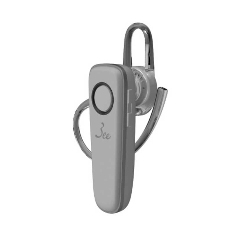 3EE 3EE 耳掛け式ヘッドセット CALL 01 ライトグレー [ワイヤレス(Bluetooth) /片耳 /イヤフックタイプ] CALL01LG CALL01LG