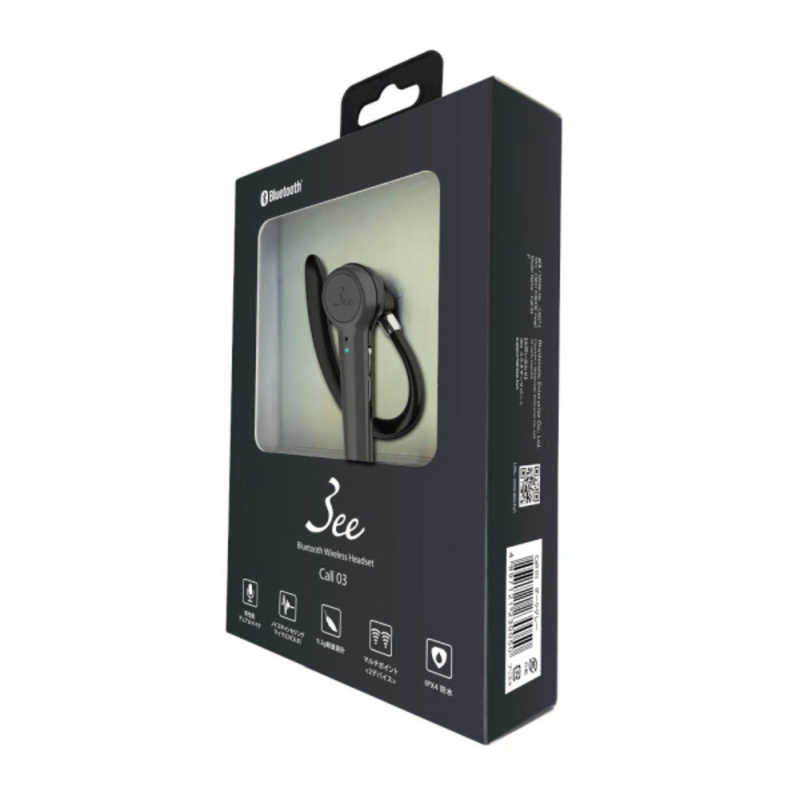 3EE デュアルマイク搭載Bluetoothモノラルヘッドセット ダークグレー (片耳 /イヤフックタイプ) CALL03 の通販 |  カテゴリ：パソコン・周辺機器・プリンター | 3EE 家電通販のコジマネット - 全品代引き手数料無料