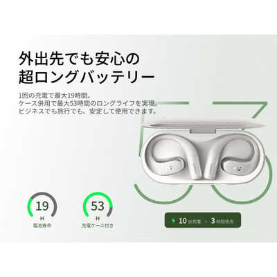 VIAIM AIイヤホンレコーダー OpenNote-Gray ［Bluetooth対応
