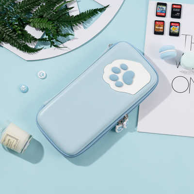 GEEKSHARE Nintendo Switch 2用 収納ケース 猫肉球CP(ブルー) GS