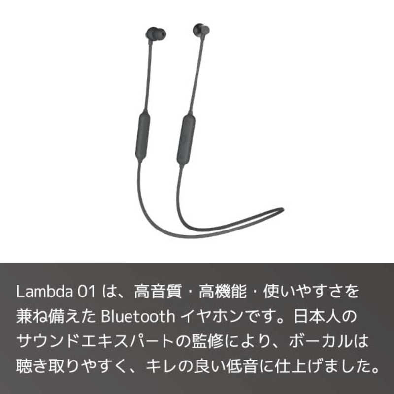 3EE 3EE ワイヤレスイヤホン カナル型 リモコン・マイク対応 ブラック Lambda 01 Lambda-01-B Lambda-01-B