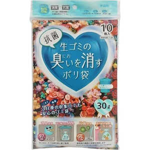 サンスクリット 消臭・抗菌 生ゴミの臭いを消すポリ袋 30L 10枚 サンスクリット 消臭・抗菌 生ゴミの臭いを消すポリ袋 30L 10枚