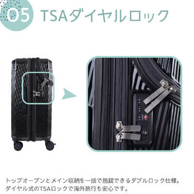 トラベリスト トップオープン型キャリー ストッパー付 無料預入 ( M