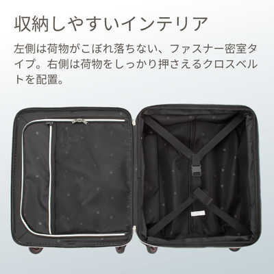 HIDEO WAKAMATSU スーツケース ジッパー 拡張機能付き ブラック HIDEO WAKAMATSU スーツケース Sサイズ 機内持ち込み キャリー