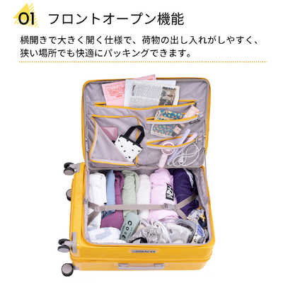 アクタス　フロントオープンキャリー Taiwan PM12：00 (blood orange) 70/77 L 4-6泊にオススメ 5W1Hキャリー ［TSAロック搭載］ ブラッドオレンジ　74-20625 アクタス フロントオープンキャリー Taiwan PM12：00 (blood orange