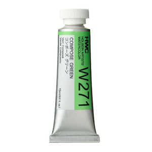 ホルベイン工業 透明水彩5号 15ml W271 コンポーズグリーンNo.1 3271 ホルベイン工業 透明水彩5号 15ml W271 コンポーズグリーンNo.1 3271