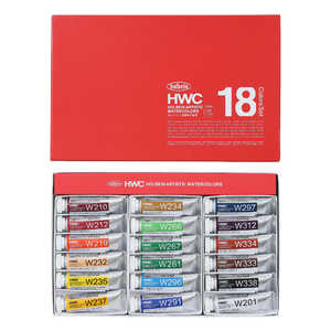 ホルベイン工業 透明水彩5号 15ml W442 18色セット 3442 ホルベイン工業 透明水彩5号 15ml W442 18色セット 3442