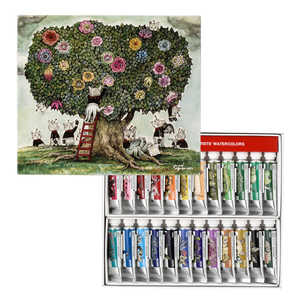 ホルベイン工業 ヒグチユウコ 透明水彩絵具 5mlxW441 24色セット ホルベイン 83441 ホルベイン工業 ヒグチユウコ 透明水彩絵具 5mlxW441 24色セット ホルベイン 83441