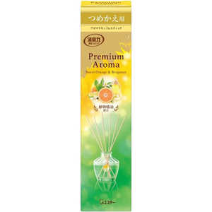 エステー お部屋の消臭力 Premium Aroma Stick(プレミアムアロマ スティック)つめかえ用 65mL スイートオレンジ＆ベルガモット オヘヤPAステイカエオレンシ