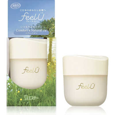エステー 消臭力 クルマ用 feelU ゲルタイプ 本体 エクリュサボン 90g