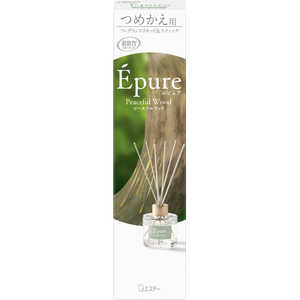 エステー 消臭力 Epure 玄関・リビング用 Stick つめかえ ピースフルウッド 75mL EPUREカエピースフル