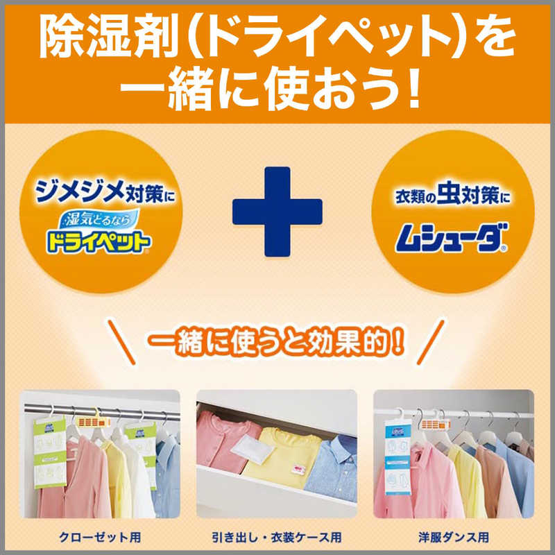 エステー エステー ムシューダ 1年間有効 衣類 防虫剤 ウォークインクローゼット専用 3個入 やわらかフローラルの香り  