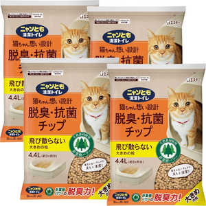 エステー (ケース販売) ニャンとも清潔トイレ 脱臭・抗菌チップ 大きめの粒 4.4L×4個(計17.6L) エステー (ケース販売) ニャンとも清潔トイレ 脱臭・抗菌チップ 大きめの粒 4.4L×4個(計17.6L)