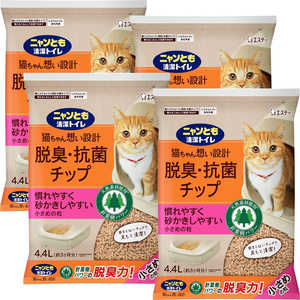エステー (ケース販売) ニャンとも清潔トイレ 脱臭・抗菌チップ 小さめの粒 4.4L×4個(計17.6L) エステー (ケース販売) ニャンとも清潔トイレ 脱臭・抗菌チップ 小さめの粒 4.4L×4個(計17.6L)